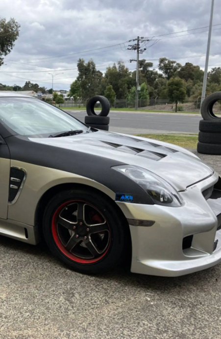 serviced tyres of silver sports car